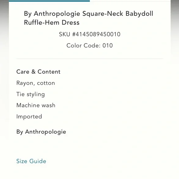 NWT 💙 anthro White Maxi Dress with Black Trim - Picture 7 of 9